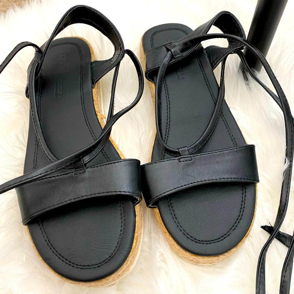 ASOS platform tie up sandals